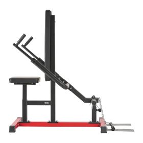 Seated Dip Machine, Tricep Bicep Press Down Machine with Cable Bar, Adjustable Seat, and Backrest, Exercise Equipment for Chest Training